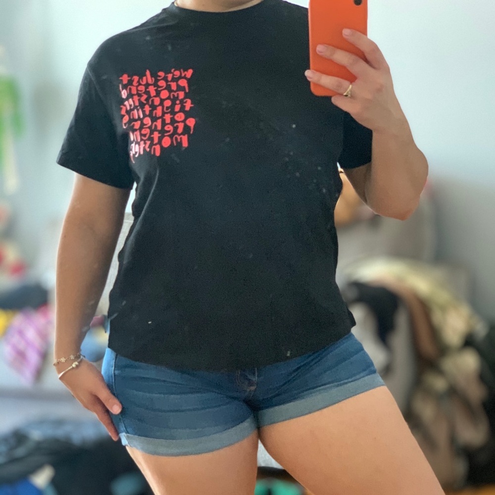 Black Tee with Pocket Design